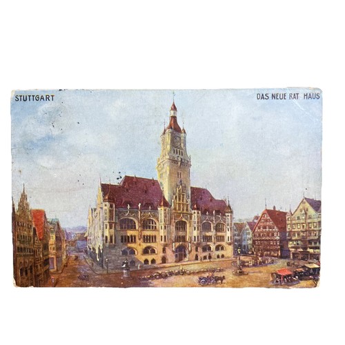 Postkarte stuttgart das - postkarte,