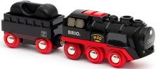 BRIO® Spielzeug-Zug Batterie-Dampflok mit Wassertank mit Licht-und Dampffunktion