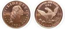Medaille - 1 Oz Kupfer / Copper Liberty 1794 - USA Amerika
