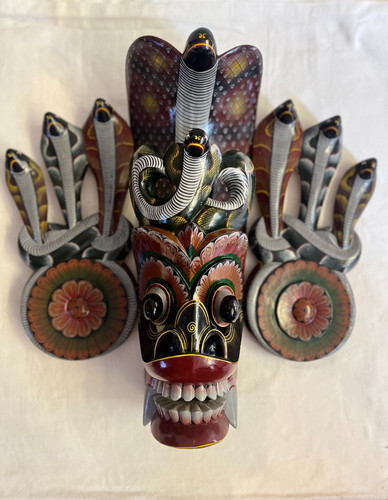 Authentische naga raksha maske - naga, raksha-maske