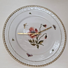 KPM BERLIN Kurland  Wandtelleruhr - BLUMEN - INSEKTEN  1.WAHL D:29cm