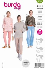 Schnittmuster Damensweater, Sweatshirt in 3 Längen Burda a5788 34-48