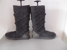 UGG Stiefel, Gr. 39, grau, gestrickt
