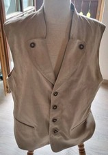 Distler Trachtenweste Herren Gr. 50 Beige neu Gilet ca.67cm lang