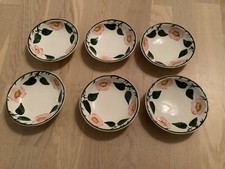 Viellroy und Boch Serie Wildrose sechs Dessertschälchen circa 13 cm Durchmesser