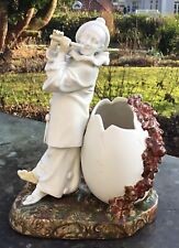 Antike Porzellanfigur lachender Harlekin m Eivase 25cm Biskuitporzellan 20iger