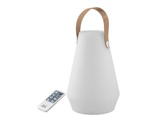 SANSIBAR Akku-Außentischleuchte Gartenleuchte Lampe Zylinder mit Henkel 