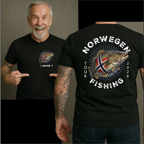 Norwegen angler shirt - angler, t-shirt