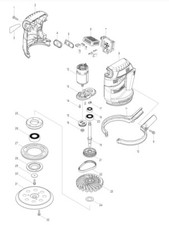Makita Ersatzteile für Akku-Exzenterschleifer DBO180