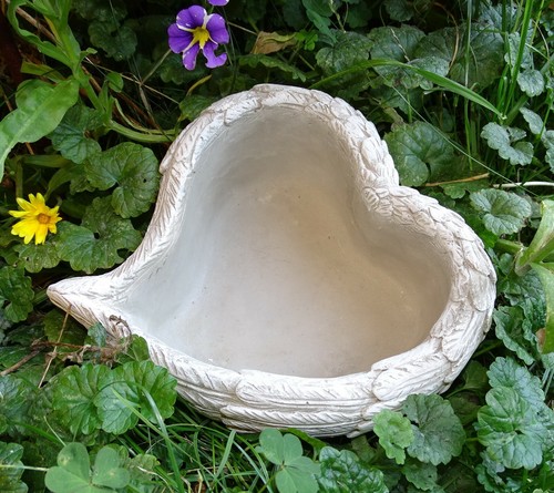 Pflanzschale herz 8cm - pflanzschale, 19/19/8cm