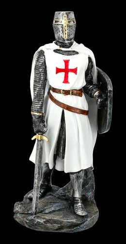 Weiße tempelritter figur mit - tempelritter,