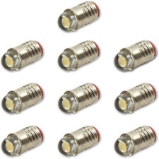 Warmweiße 10er-Set LED Leuchtmittel E5 für Modelleisenbahn und Schulprojekte