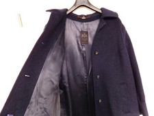 CALW Wintermantel Naturhaar Lama blau dunkelblau Gr. 21 leicht gepuffte Ärmel