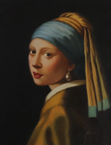 ölgemälde 30x40 jan vermeer - Ölgemälde,
