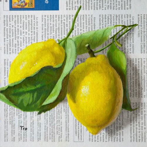 Zitronen bild gemälde auf - zitronen,