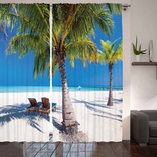 Strand rustikale gardine - strand,