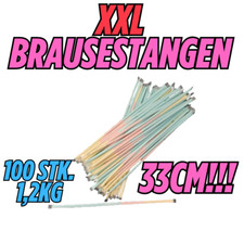 100 Brause Stäbchen XXL – Sweet Flash Pulversticks, 33 cm, 1,2 kg TOP SÜßWARE
