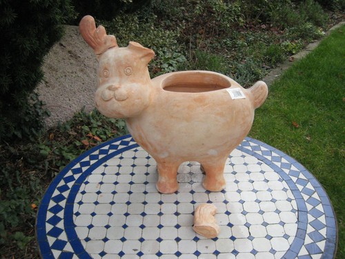 Terracotta elch zum - elch, bepflanzen