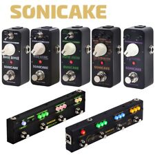 Sonicake Gitarre Effekte Pedal Bypass Reverb Distortion Fuzz/Rock Amp Vorverstär