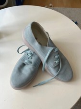 ASOS hellblaue kunstleder schnürschuhe neu transparente Sohle 38