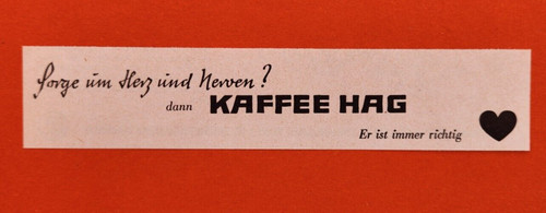 Kaffee hag werbeanzeige - kaffee,