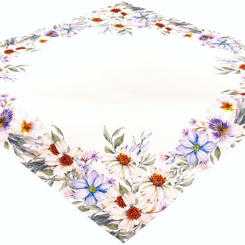 Tischdecke weiß stoff - stoff, 85x85