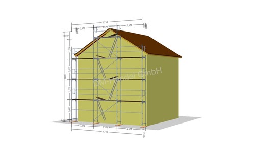 Alu giebelgerüst 48qm - giebelgerüst, 70,48qm
