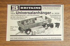 Seltene Werbung BRITAINS Universalanhänger für Traktoren Ladegut Tiere 1978
