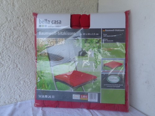 Bella casa baumwoll sitzkissen - bella, baumwoll-sitzkissen