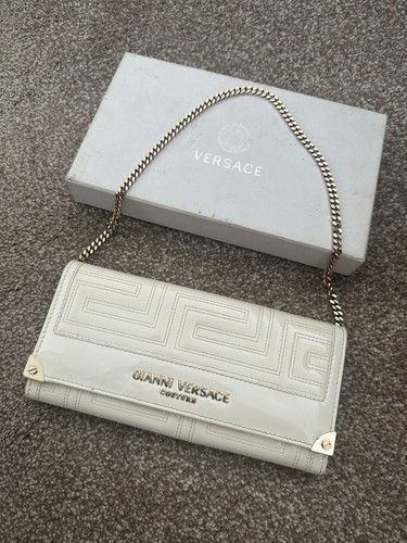 Gianni versace leder clutch - leder,