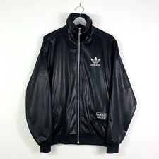 Adidas Chile 62 Firebird Trainingsjacke Gr.M Herren Schwarz Glänzend Retro