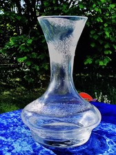 Spiegelau,Design Glasvase, große seltene Schaumglas Vase,Kristallglas,70er Jahre