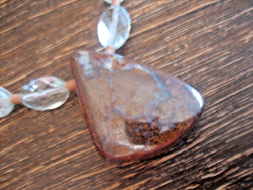 Boulder opal collier spinell - opal,