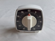 Eieruhr Kurzzeitmesser Minutenwecker Vintage weiß Metallgehäuse