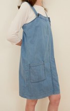 Maas Natur Latzkleid Baumwolle Jeans Denim Blau Gr. 38 nachhaltig