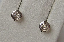 ♦️Solitär Brillant Ohrstecker Ohrringe aus 375 9kt Weiß Gold mit Diamant ♦️ 7851