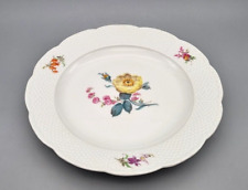 Meissen Porzellan Teller, Blumen Bukett Streublumen floral, Handmalerei bunt