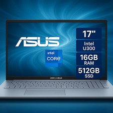 ASUS VivoBook 17.3"  Intel U300 4.40 GHz - 16GB DDR4 - 512GB SSD - Win11 Pro
