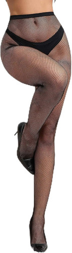 Netzstrumpfhose schwarz ouvert - schwarz,
