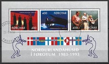 Färöer - 10 Jahre Haus des Nordens Block 6 gestempelt 1993 Mi. 243-245