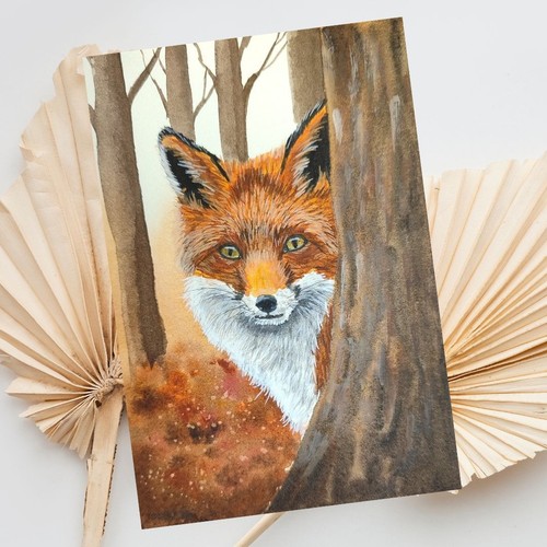 Originales fuchs gemälde - fuchs,