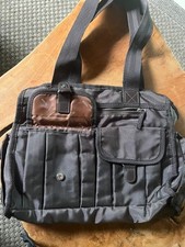 *Oleana*- Damen  Tasche, dunkelbraun, Kunststoff, H 28 cm, B 36 cm, T 12 cm