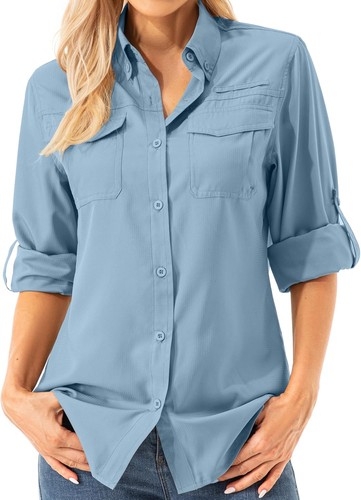 Damen hemdbluse shirt upf - hemdbluse, uv