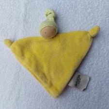 ♥  Weleda Puppe Schmusetuch ♥ Wichtel Püppchen grün - gestreiftes Mützchen