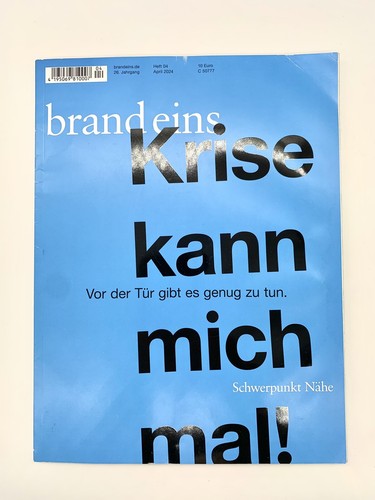 Brand eins 2024 heft - eins,