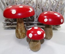 Deko-Pilze "Fliegenpilz Flori" Holz*Auswahl Größe*Pilz*Landhaus Holzpilz*Herbst