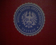 Siegelmarke Königl.  Preuss.  Amts - Gericht  Tostedt  