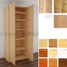 Massivholz Wäscheschrank 89x217x55cm Kiefer Dielenschrank Garderoben-schrank