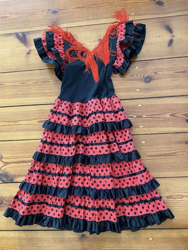Mädchen flamenco kleid rot - mädchen, flamenco-kleid