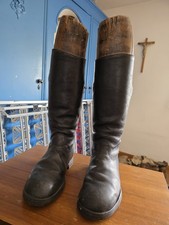 Offiziersstiefel WW1 mit Stiefelspanner Aus Holz Leder Militaria